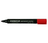 Staedtler Marcador permanente 719252 punta cónica 2.0 mm rojo, secado rápido, recargable, 1 unidad