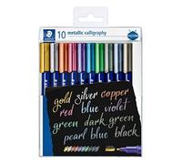 Staedtler Estuche 8325 TB10 - 10 rotuladores metálicos para caligrafía, colores surtidos