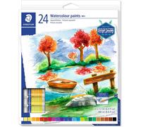 Staedtler 8880 c24 design and journey. tubos de pintura acuarela. caja
