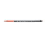 STAEDTLER aquarell Journey 3001-222 - Rotulador de doble fibra (10 rotuladores de salmón, punta fina y punta de pincel flexible, se puede pintar en agua)