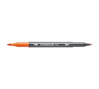 STAEDTLER aquarell Journey 3001-4 - Rotulador de doble fibra (punta fina y punta flexible, 10 rotuladores naranjas), color naranja