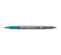 STAEDTLER aquarell Journey 3001-59 - Rotulador de doble fibra (punta fina y punta de pincel flexible, 10 rotuladores verdes ópalos, tinta de doble fibra)