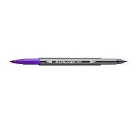 STAEDTLER aquarell Journey 3001-6 - Rotulador de doble fibra (10 rotuladores violetas, punta fina y punta de pincel flexible, se puede pintar en agua)