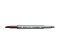 STAEDTLER aquarell Journey 3001-75 - Rotulador de doble fibra (punta fina, punta fina y punta de pincel flexible, 10 rotuladores marrones chocolate)