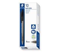 STAEDTLER ball 4230 M Bolígrafos - negro, pack 10, para escuela