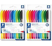 STAEDTLER ball 4320 M Bolígrafos - pack 10, multicolor (Paquete de 2)