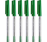 Staedtler Bolígrafo mediano de 0,5 mm, 430 m, tinta verde, paquete de 6