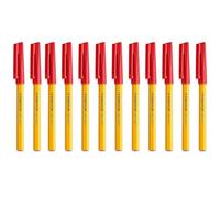 STAEDTLER Bolígrafos de punta fina de 0,3 mm, 430 F, tinta roja, paquete de 12