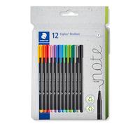Staedtler Bolígrafos Fineliner Triplus – 12 colores surtidos – Pack de 12 (334 C12)