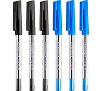 STAEDTLER Bolígrafos medianos de 0,5 mm, 430 unidades, tinta negra y azul, paquete de 6