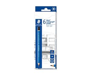 STAEDTLER Design Journey 100J-4B. Caja con 6 lápices jumbo de dureza 4B.