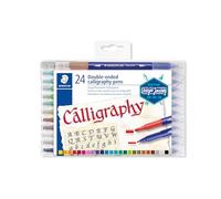 STAEDTLER 3005 Caligrafía doble punta - 24 colores, 3,5 & 2,0 mm