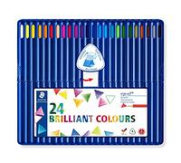 Staedtler Lápices de color Ergosoft 157 SB24 Triangulares – Caja 24 colores variados