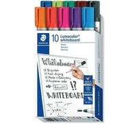 STAEDTLER Estuche 10 rotuladores pizarra blanca 3010 colores surtidos