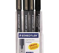 STAEDTLER Estuche tres rotuladores calibrados + 1 rotulador permanente-Portes GRATIS
