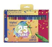 STAEDTLER 323 C25 TA Triplus Colour Limited Edition - Rotuladores de punta de fibra, 1 mm, colores surtidos (paquete de 20 + 5 gratis)