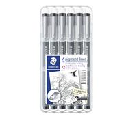 Staedtler Fineliner pigment liner assorted colors (6)