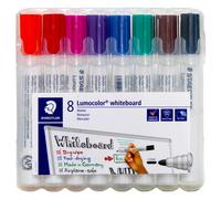 Staedtler Juego De 8 Marcadores Para Pizarra Blancos Punta Bala Colores Surtidos