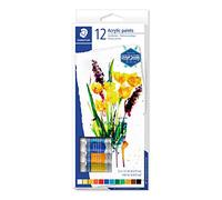 STAEDTLER Karat 8500 C12. Tubos de pintura acrílica. Caja con 12 tubos de pintura de colores variados.