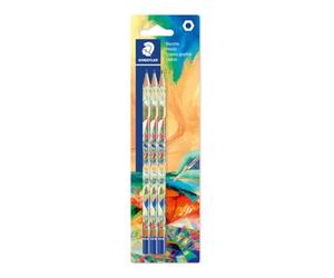 STAEDTLER Lápices 170 - HB, juego de 3, hexagonales, en blíster | Fáciles de borrar y afilar - para el colegio y la oficina, fiables - N.º de art. 170BK3E2-2