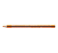 Staedtler Lápices de colores Noris colour jumbo, forma triangular ergonómica, mina inastillable y suave, fabricado con madera reciclada, color intenso, 12 lápices de colores naranjas en estuche de