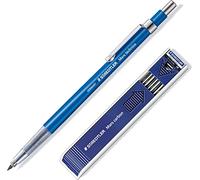 STAEDTLER Lápiz de embrague Mars con clip metálico, mina HB, afilador de mina integrado e indicador de dureza, color de la caña azul