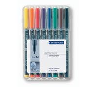 Staedtler Rotuladores permanentes Lumocolor 317M Caja x8 colores