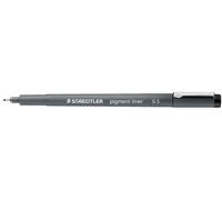 Staedtler - Lote de 3 rotuladores Fin Pigment Liner 308 trazo de 0,5 mm), color negro