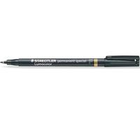 STAEDTLER - Lote de 3 rotuladores Lumocolor permanente especial 319F punta fina, color negro