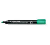 Staedtler Lumicolor - Marcador permanente (Verde), paquete de 10 unidades | Punta arrotondata, resistente allo sfregamento su metallo e vetro - impermeabile, permanente - cod. art. 352-5