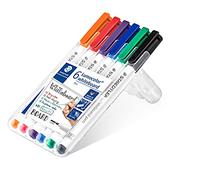 Staedtler Rotuladores para pizarra blanca LUMOCOLOR 301 WP6 Estuche 6 colores