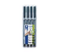 STAEDTLER Lumocolor 31-9WP4GS - Rotuladores Permanentes de Color Negro, Estuche