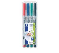 Staedtler Rotuladores Lumocolor 311 WP4 – Tinta no permanente, estuche 4 unidades
