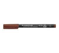 Staedtler Lumocolor 313-7 - Rotulador de Tinta Permanente, Marrón, 0.4 mm, Pack de 10 unidades
