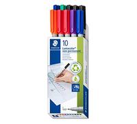 Staedtler Rotulador no permanente Lumocolor 316 punta F 0,6 mm soluble en agua Caja 10 (6 colores)