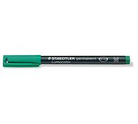 Staedtler Rotulador permanente Lumocolor 317M Punta redonda 1 mm Verde 10 uds