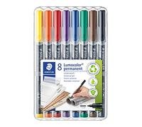 Staedtler Rotuladores permanentes Lumocolor 317M Caja x8 colores