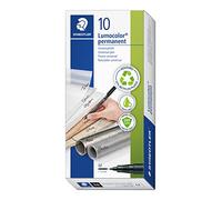 Staedtler Marcador permanente Lumocolor – Pack de 10, Negro