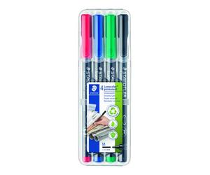 Staedtler lumocolor 317 wp4 marcador permanente negro, azul, verde, ro