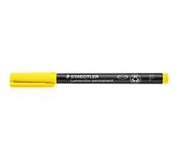 STAEDTLER Lumocolor 318-1 - Rotulador de tinta permanente, amarillo | 0,6 mm, resistente al borrado y al agua, DRY SAFE - también para zurdos - N.º de art. 318-1