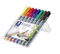 Staedtler Rotuladores permanentes Lumocolor 318F Caja x8 colores