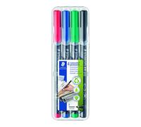 Staedtler lumocolor 318 wp4 marcador permanente punta fina negro, azul
