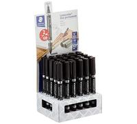 Staedtler Rotulador permanente Lumocolor 348-9 CA30 - Doble punta - Expositor 30 marcadores negro
