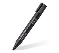 Staedtler Rotulador permanente Lumocolor 350 – punta biselada, tinta negra – 3 unidades