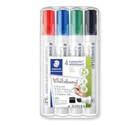 Staedtler Rotuladores para pizarra LumoColor 351 B – punta biselada 2-5 mm – 4 unidades