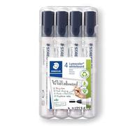 STAEDTLER Lumocolor 351 Rotuladores pizarra blanca - negro, pack 4, 2,0 mm