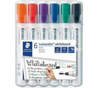 Staedtler lumocolor 351 pack de 6 marcadores para pizarra blanca - secado rapido - colores surtidos