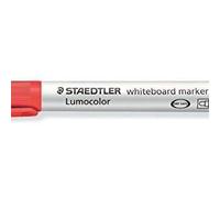 Staedtler lumocolor 351 rotulador para pizarra - punta redonda - trazo 2mm - capuchon con clip - color rojo (10 uds)