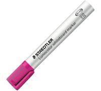 Staedtler lumocolor 351 rotulador para pizarra - punta redonda - trazo 2mm - capuchon con clip - color rosa (10 uds)