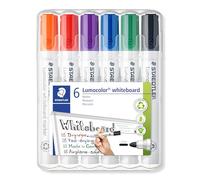 STAEDTLER Lumocolor 351 Rotuladores pizarra blanca - 6 colores, 2,0 mm